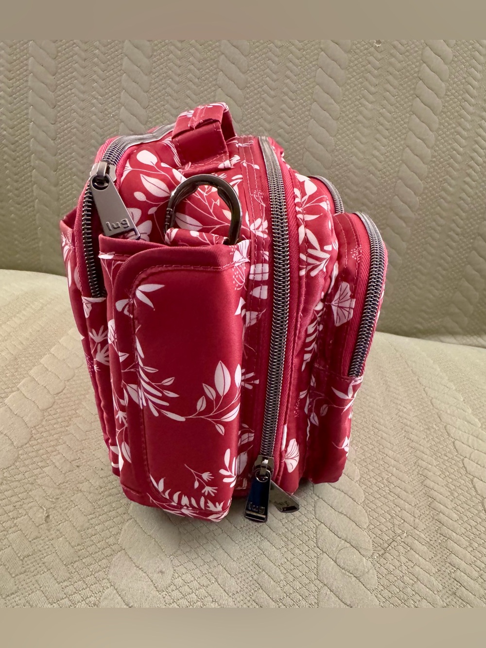 Lug Rider Crossbody w/Top Handle Bag Flourish Berry EUC - Picture 4 of 16
